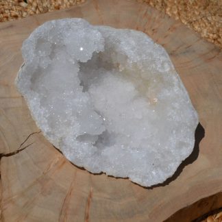 géode quartz blanc