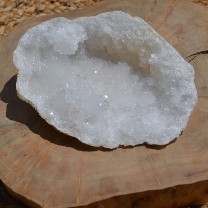 géode quartz blanc