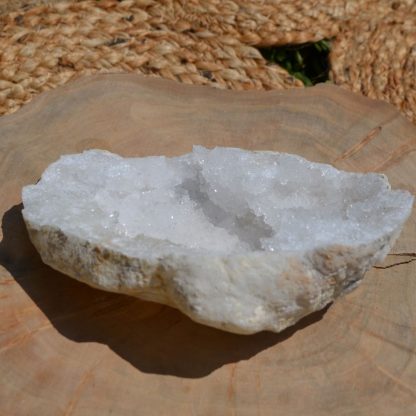 géode quartz blanc