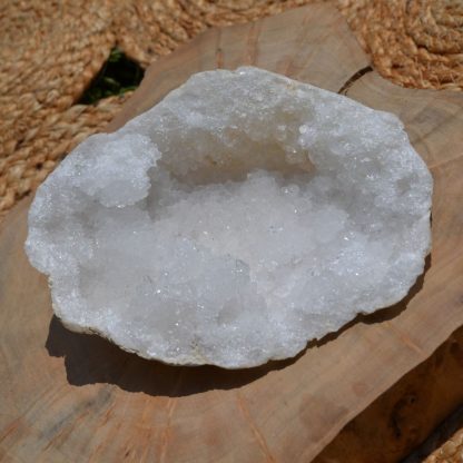 géode quartz blanc