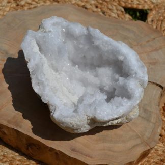 géode quartz blanc