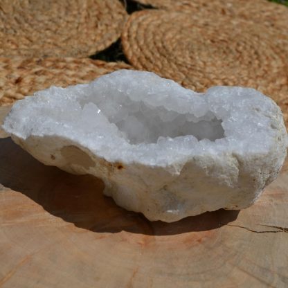 géode quartz blanc