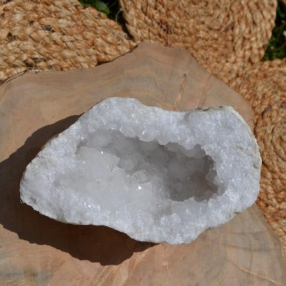 géode quartz blanc