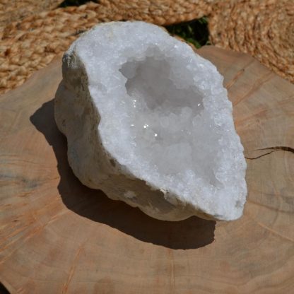 géode quartz blanc