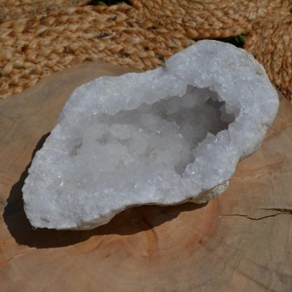 géode quartz blanc