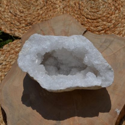 géode quartz blanc