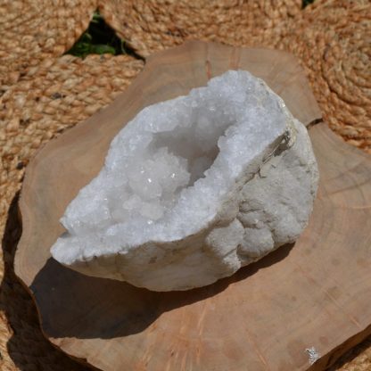 géode quartz blanc