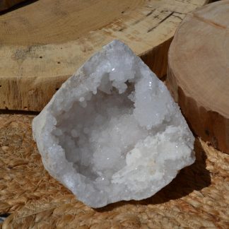 géode quartz blanc