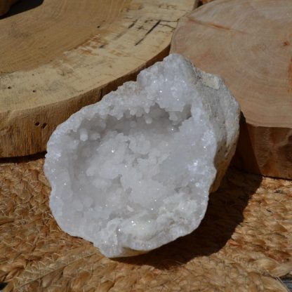 géode quartz blanc