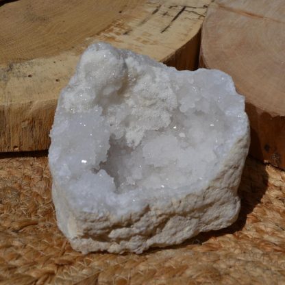 géode quartz blanc